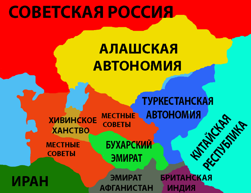 Расклад сил в Туркестане на заре гражданской войны (wikipedia.org)