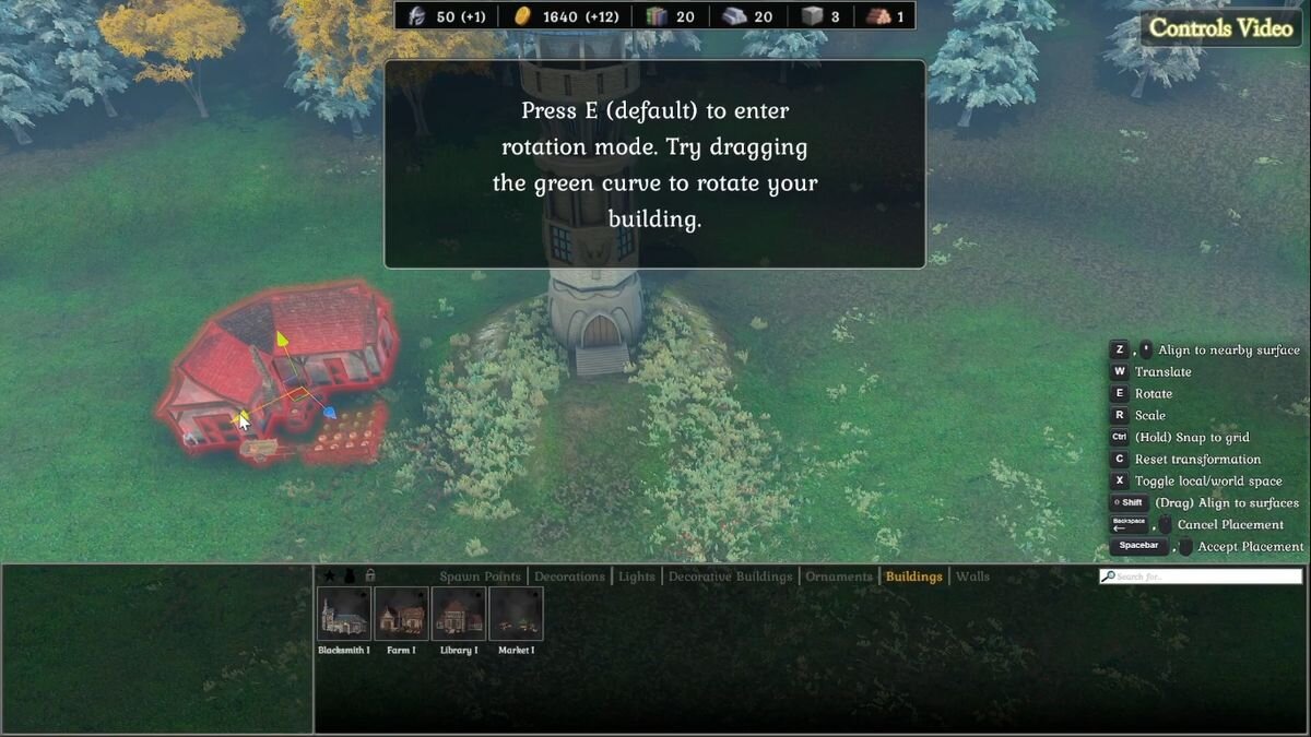 Здания можно поворачивать как угодно и в любой плоскости