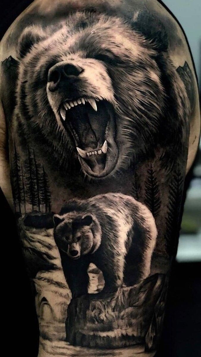 Значение татуировок с изображением медведя