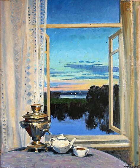 Бугаев А.Т., «Соловьиная ночь», 1993, холст, масло