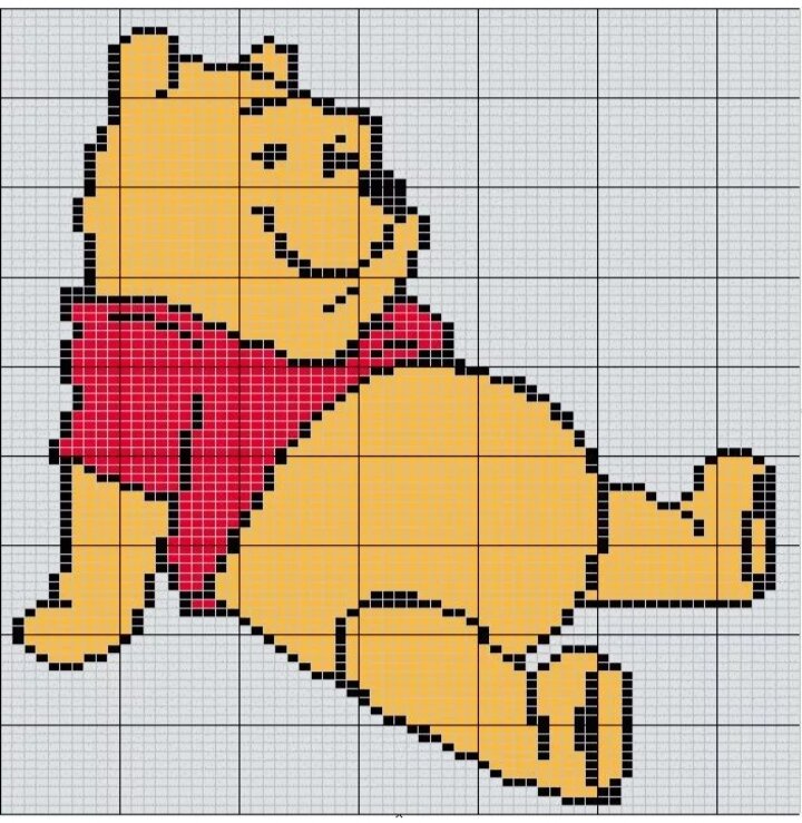 Винни пух схемы. Схема вышивки Винни пух. Вышивка крестом схемы Винни пух. Вышивка крестиком схема Винни пуха. Детский жаккард.
