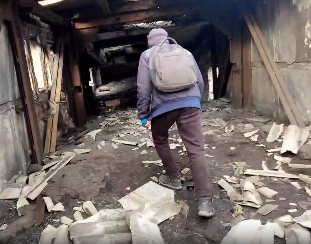 Спуск в шахту.