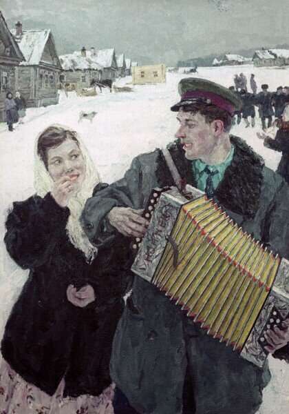 Художник А.Пластов "Молодые"