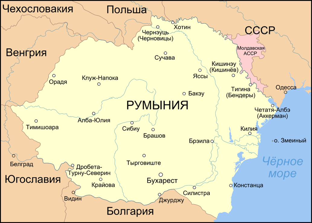 Карта румынии 1942