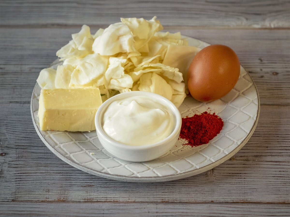 Основные компоненты для капустной запеканки (авторское фото)