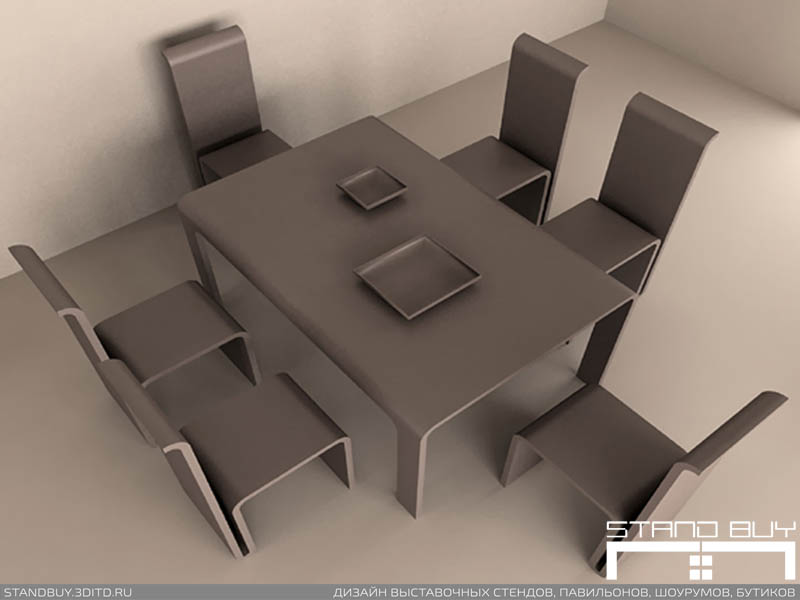 Проект выставочной экспозиции мебели. Дизайнер - Павел Сапов.