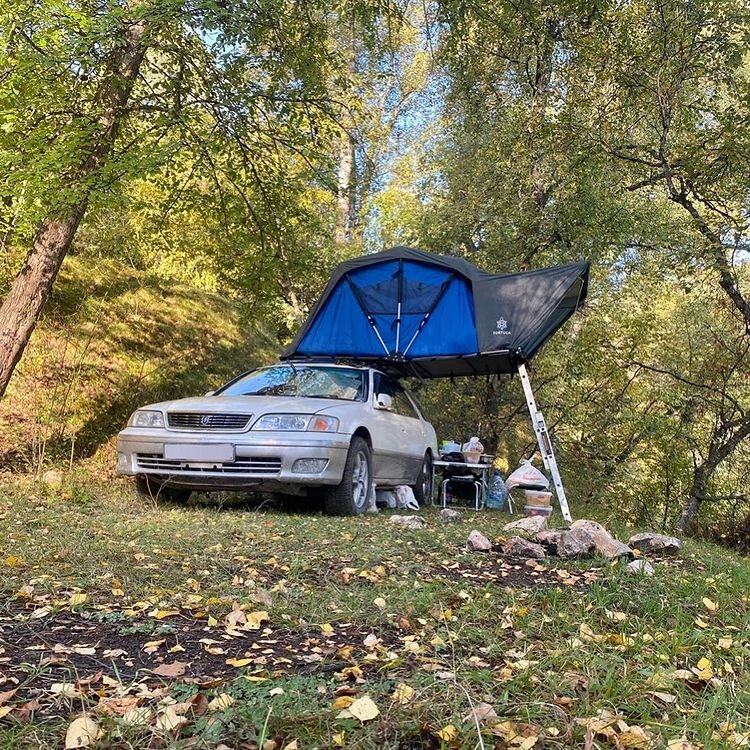 Вот, к примеру, автопалатка установлена на Totora Mark II qualis