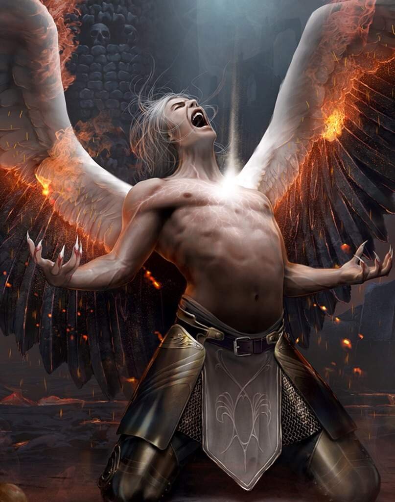 Фото падший ангел мужчина с крыльями