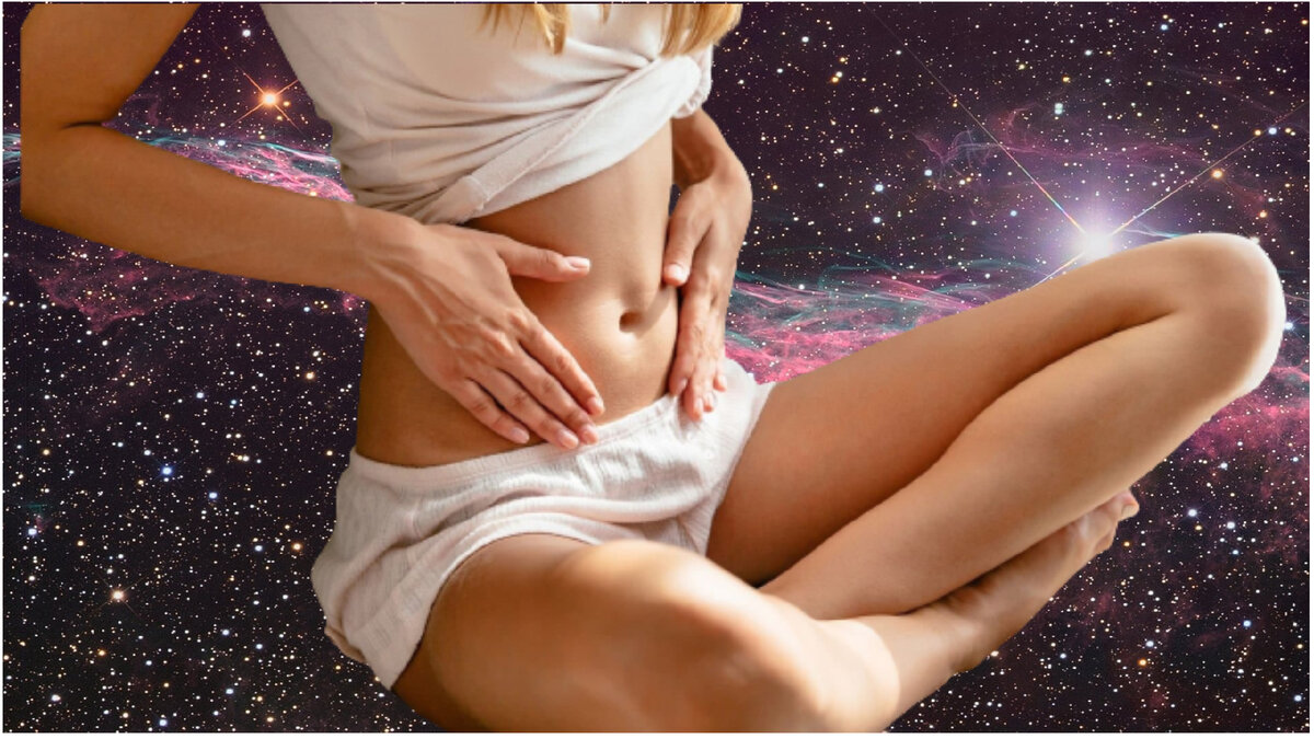 Можно делать самомассаж живота сидя