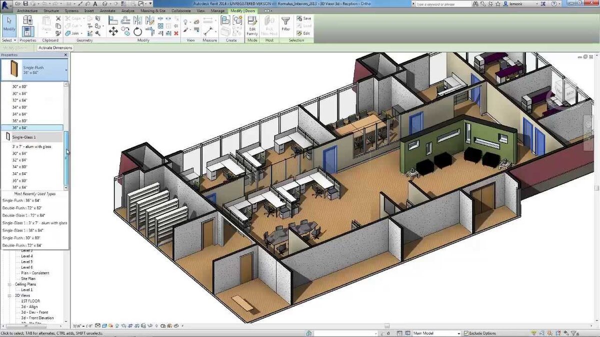 Дизайн проект в revit