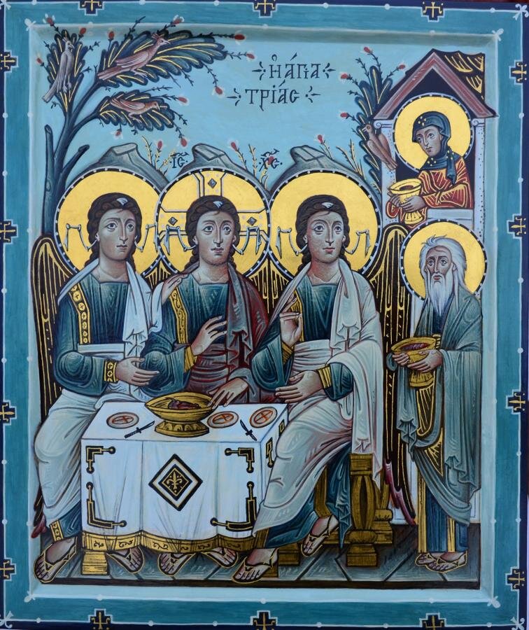 Святая Троица 50смх60см энкаустика