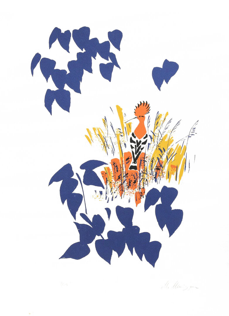 Май Митурич. «По мотивам рассказов Виталия Бианки», 1989. Шелкография