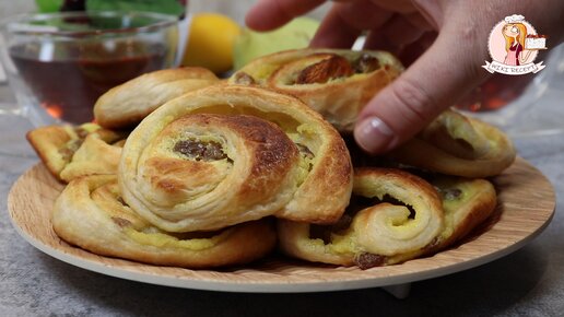 Улитки из слоеного теста с изюмом рецепт – Европейская кухня: Выпечка и десерты. «Еда»