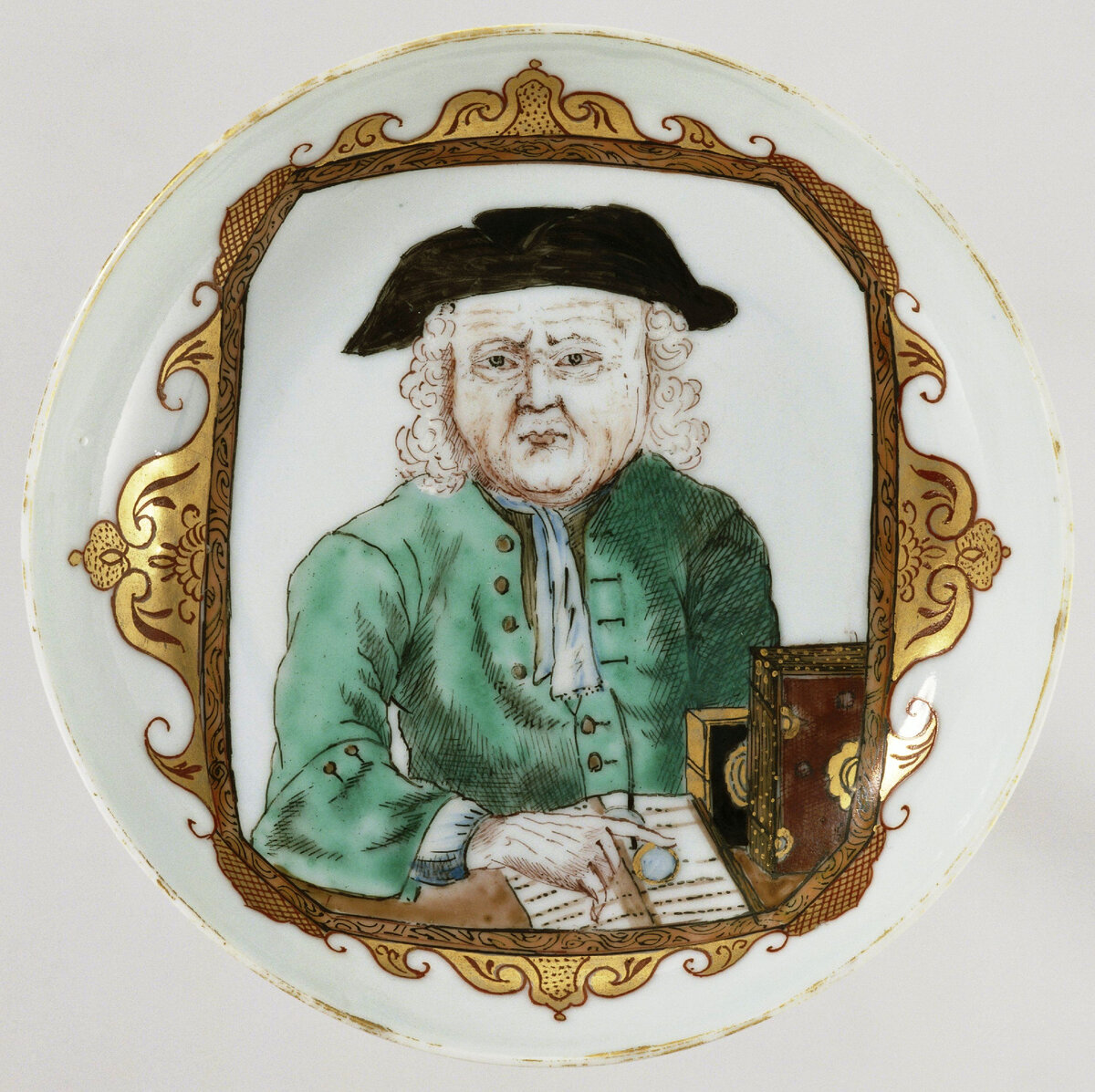 Плеун Пира. Блюдо с портретом Даниэля Раапа, ок. 1750