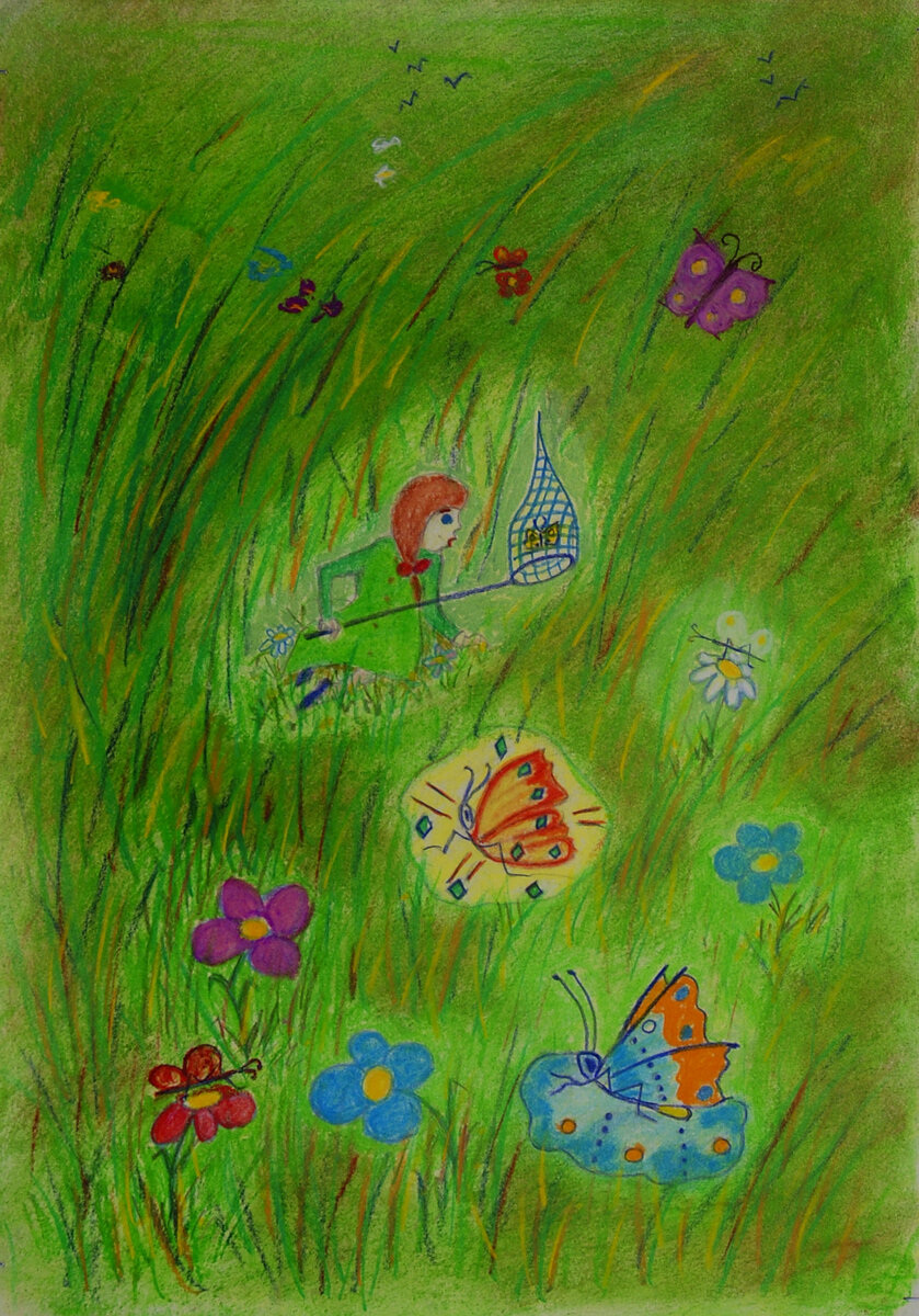 Бабочки. Автор иллюстрации Попова Марина к книге "Зёрна радости"
