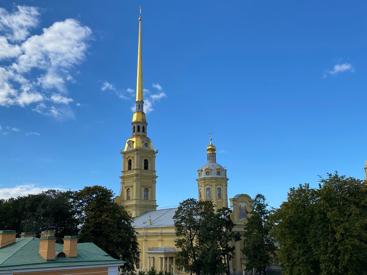 Вид на Петропавловский собор со смотровой площадки.