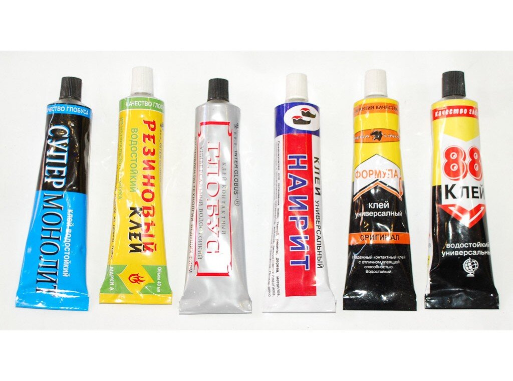 Существует огромное множество клеев для абсолютно разных составов и материалов