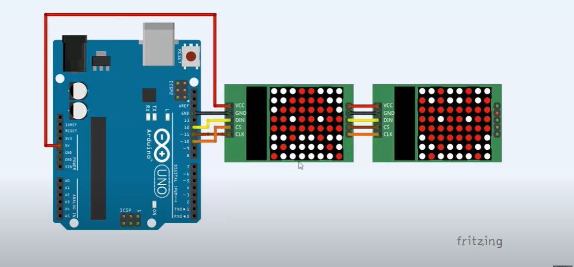 Управляем элементом бегущей строки Adafruit с Arduino. Часть 2. Программирование