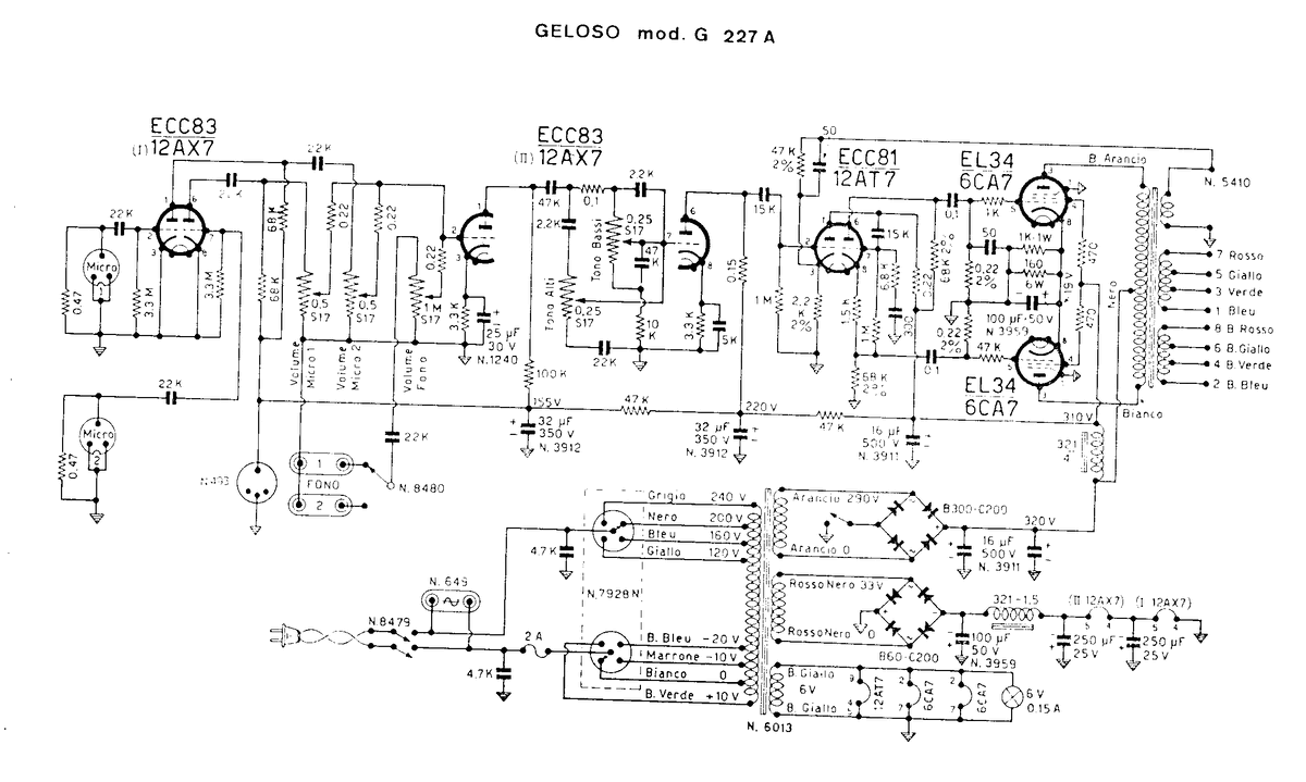 Электрическая схема усилителя.