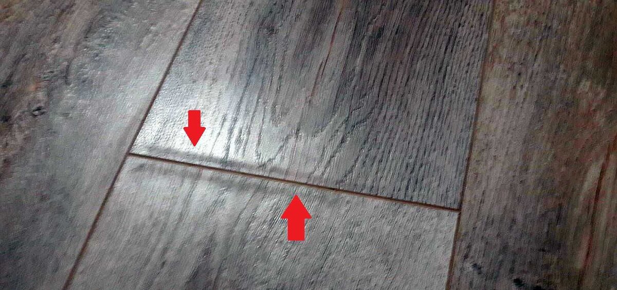 Пример когда ламинат взбух от воды