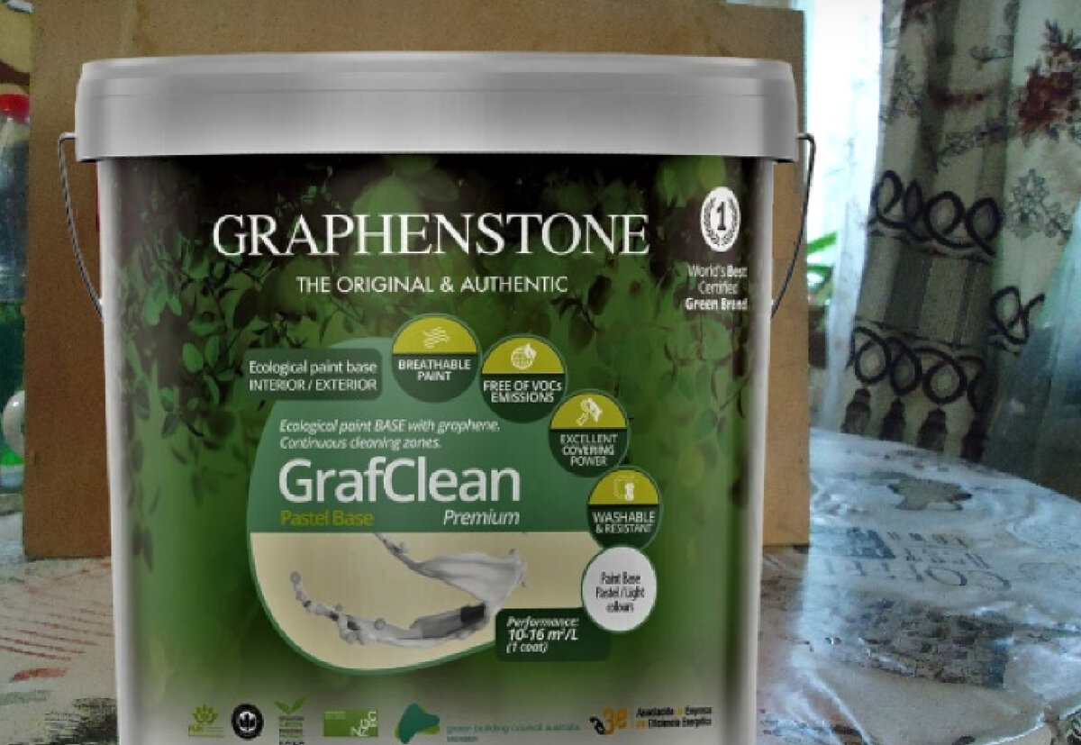 Пример графеновой краски Graphenstone GrafClean
