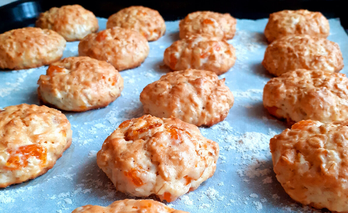 Овсяное печенье с курагой