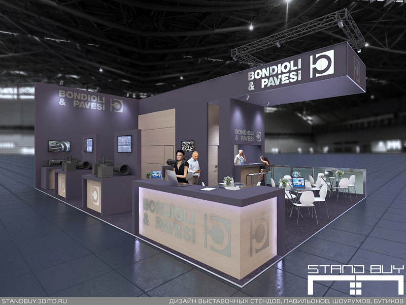 Проект выставочного стенда компании Bondioli&Pavesi. Архитектор - Павел Сапов.