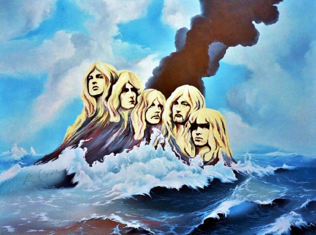 Upon the water. Deep Purple Art. Шаржи группы Deep Purple. Шаржи на дип перпл. Deep Purple арт.