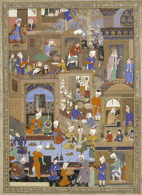 Мир Сеид Али. Фронтиспис к «Хамсе» Низами Гянджеви. 1539–1543 годы© President and Fellows of Harvard College