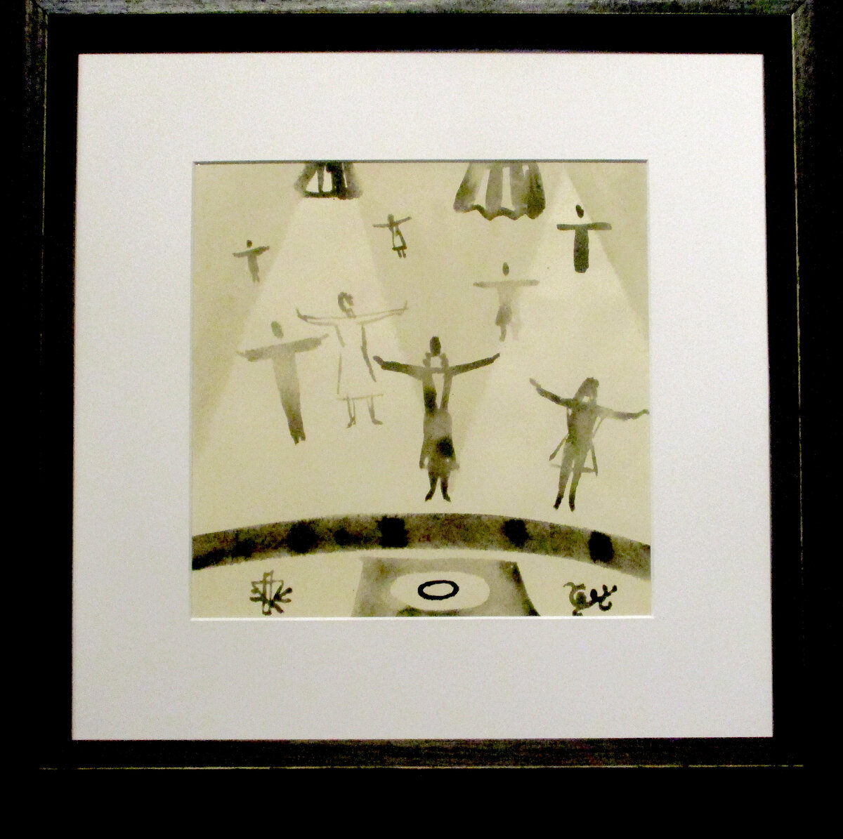 В.Стерлигов. Летящие циркачи. Конец 1920-х-начало 1930-х. Бумага, акварель. Собрание семьи Кривошеевых.