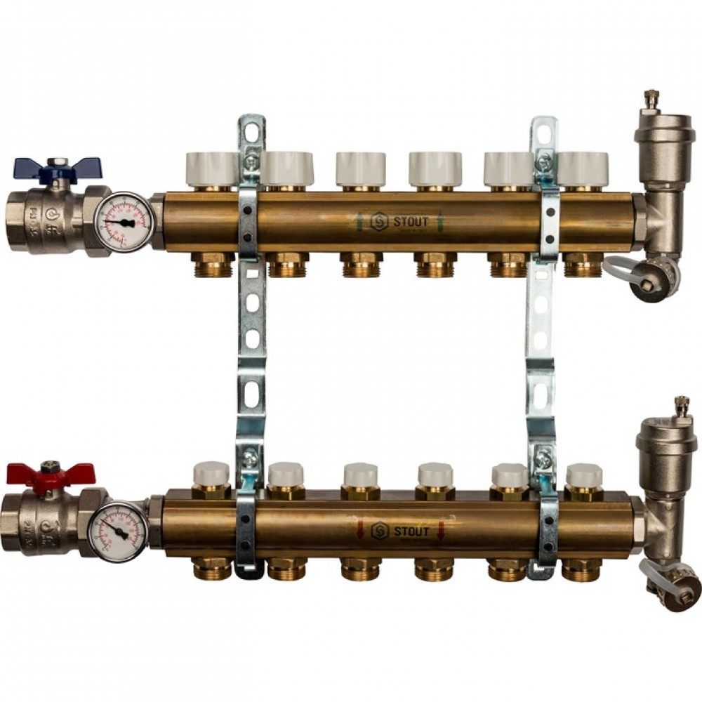 Распределительные коллекторные блоки для систем отопления. Как выбрать  подходящий? | Ремонт со STOUT | Дзен