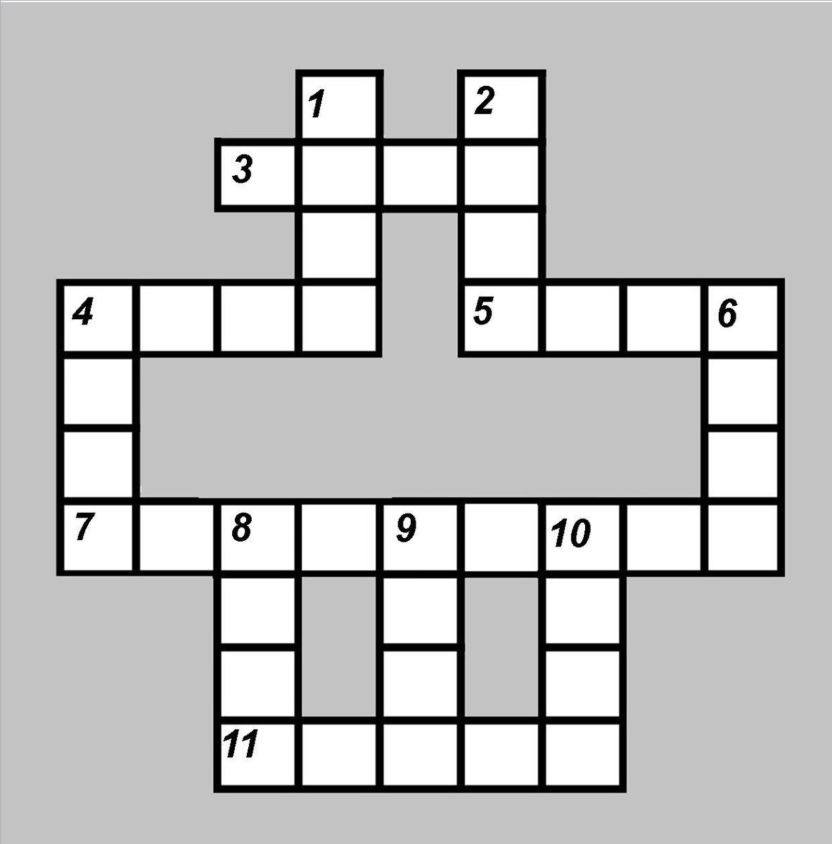 Вот такой кроссворд я придумала для вас. 