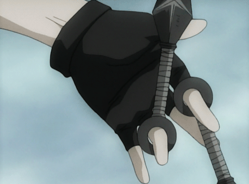 Трюки с кунаем от Какаши