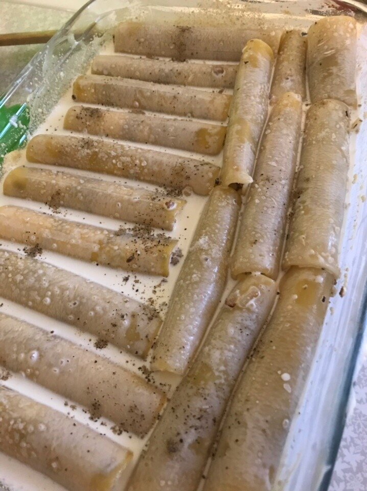 Каннеллони с бананом