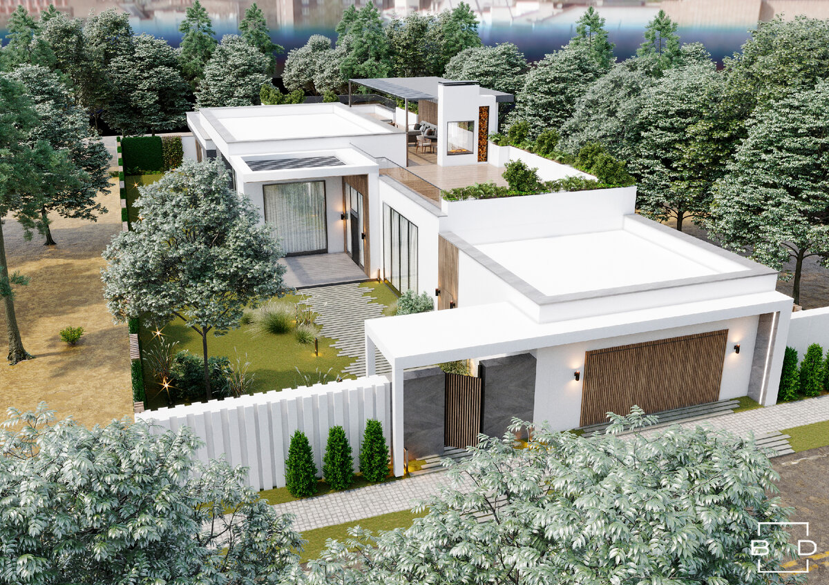 Дизайн-проект загородного дома в городе Тихорецк 