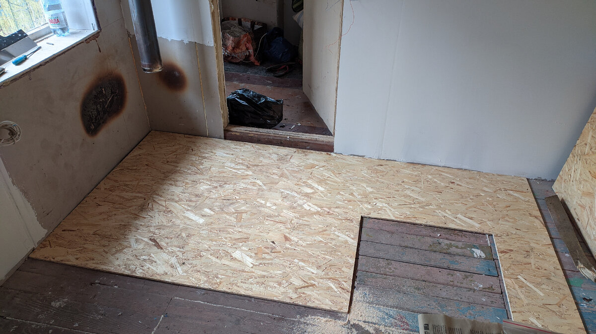 Первый лист ОСБ 