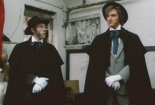Кадр из фильма «Бакенбарды» (1990). Скриншот.