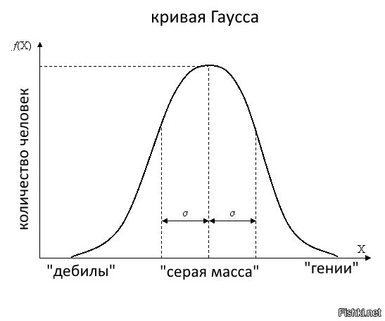 Шутка 😜 о нормальном распределении в обществе