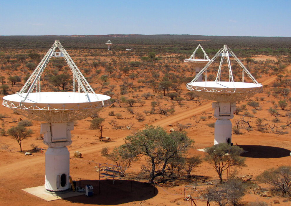 ASKAP расположен в Мерчисонской радиоастрономической обсерватории (MRO). ©CSIRO 