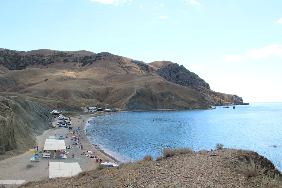 Пляж. Бывший Рыбачий. Сейчас висит табличка "Меганом"