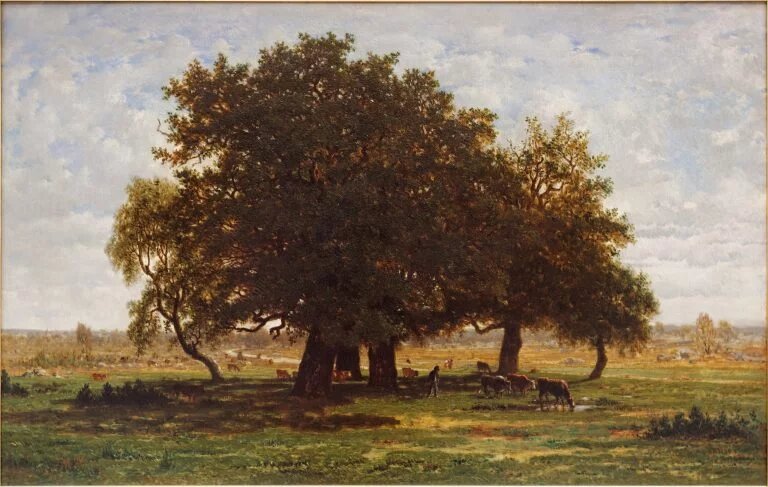 Теодор Руссо, "Ле Шан Д'Апремон", 1850-1852, Лувр, Париж, Франция.