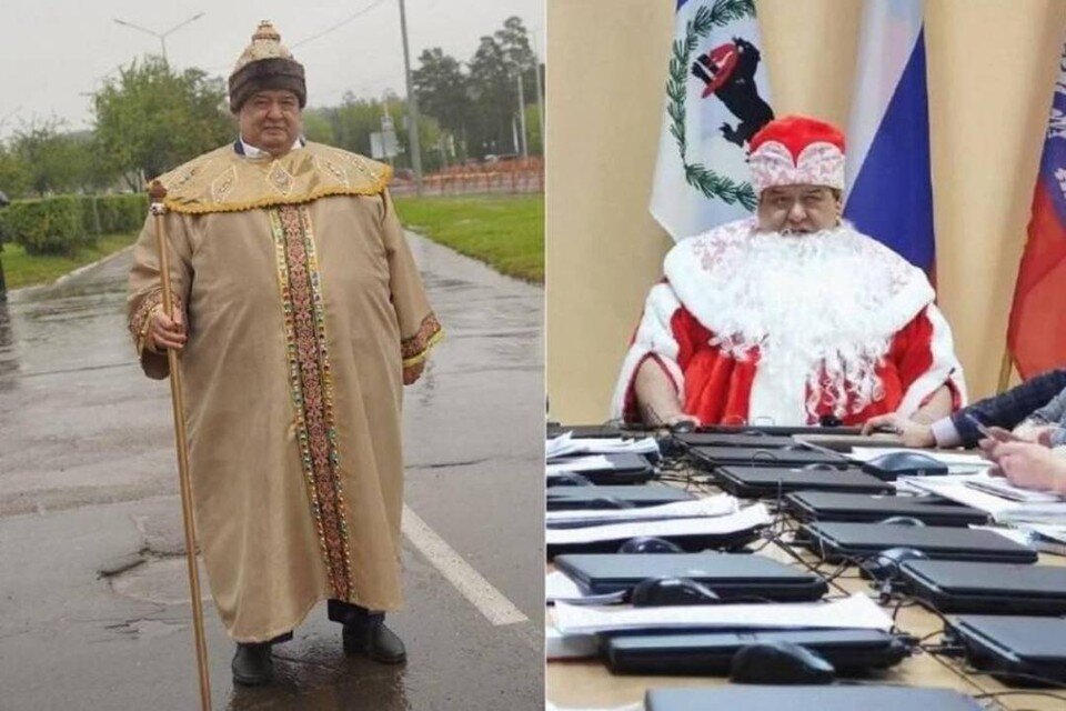     В каких только образах ни выходил мэр в город. Фото: ТГ-канал Олега Боровского.