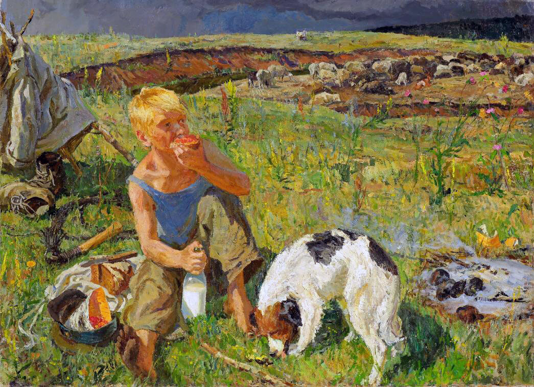 Картина Аркадия Александровича Пластова "Пастушонок". 1964-1966. Источник фото: https://artline.ru.net/topic/plastov-arkady/