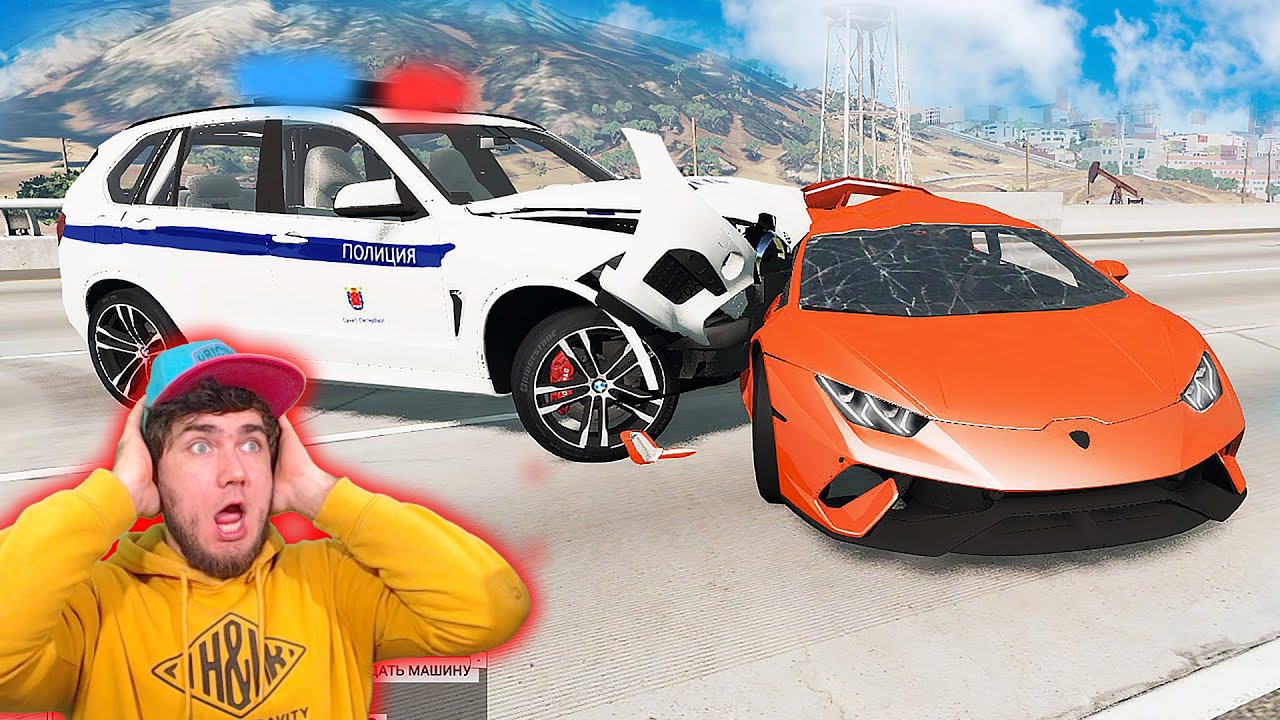 ПОЛИЦЕЙСКАЯ ПОГОНЯ ЗА ЛАМБОЙ ВЛАД А4 - BeamNG Drive | Mechanic | Дзен