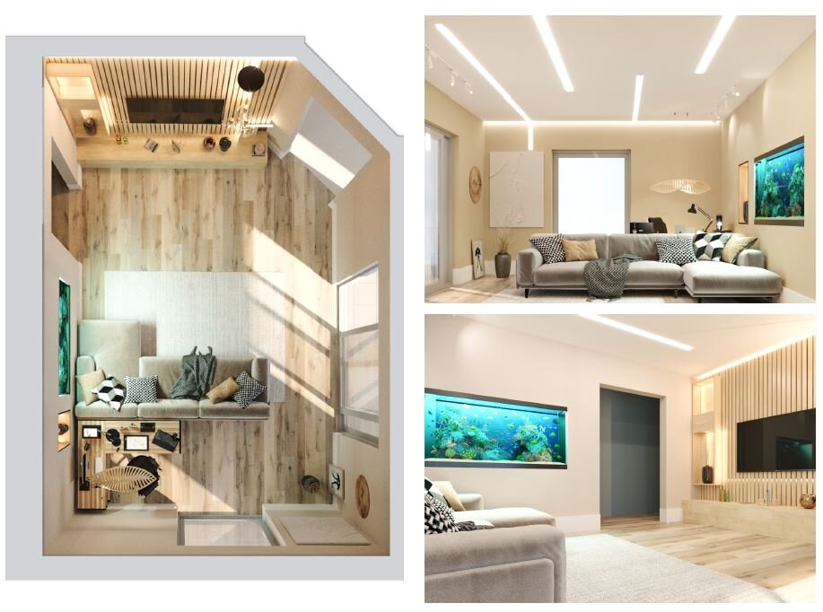 Это набросок меблировки моей гостиной, площадью 36 кв.м.