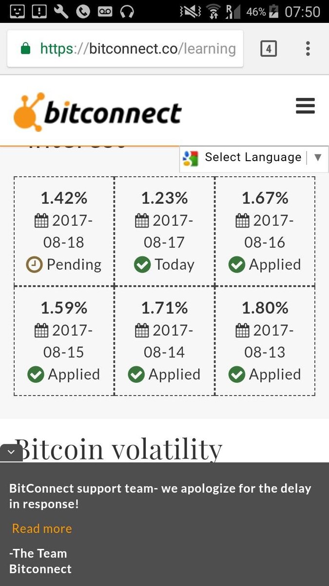 Выплаты в процентах в день.