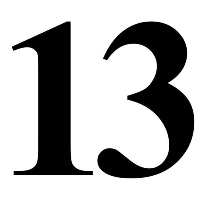 Цифра 13 картинка красивая