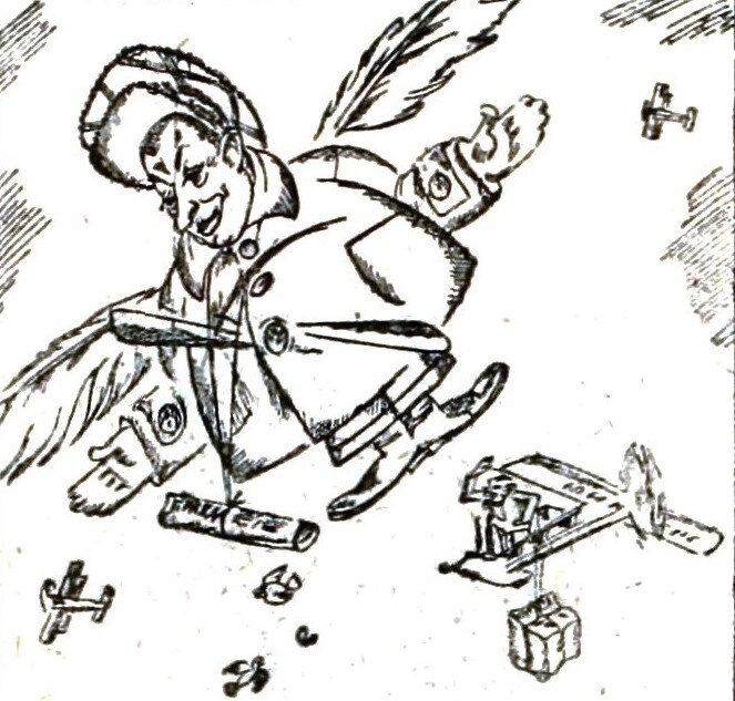 Сегодняшняя карикатура Дмитрия Мельникова называется «Воздушная братия» и сопровождается вот таким стихотворением: Товарищ Сосновский, полетав на аэроплане. Написал в «Правде» о летающем Демьяне.-2