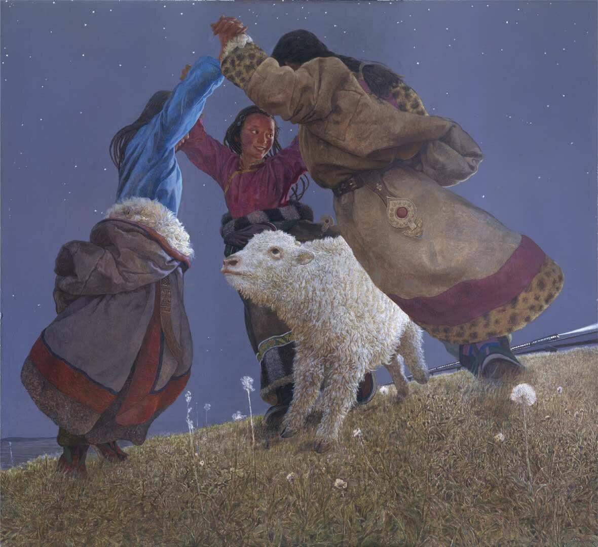 ван игуан (wang yi guang). летающий тибет. ван игуан летающий тибет. китайский художник тибет. Wang yi guang картины.