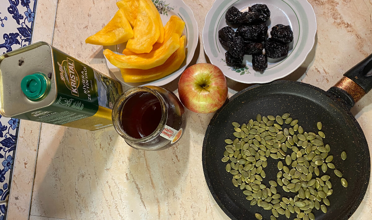 Ингредиенты для тыквенного салата. Фото автора.